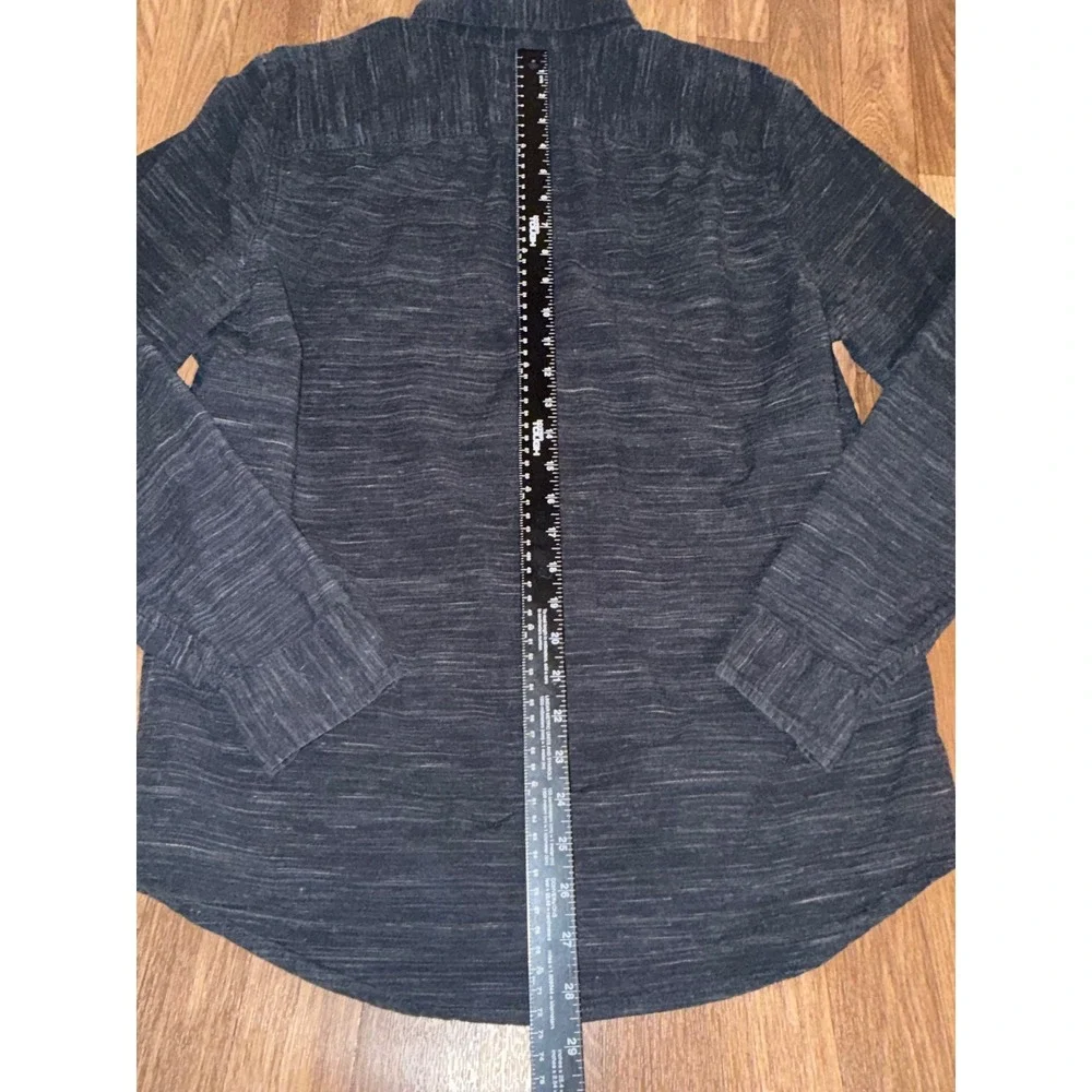 Hollister Mens XL Epic‎ Flex Stretch Button Down Shirt Charcoal Grey Space Dye